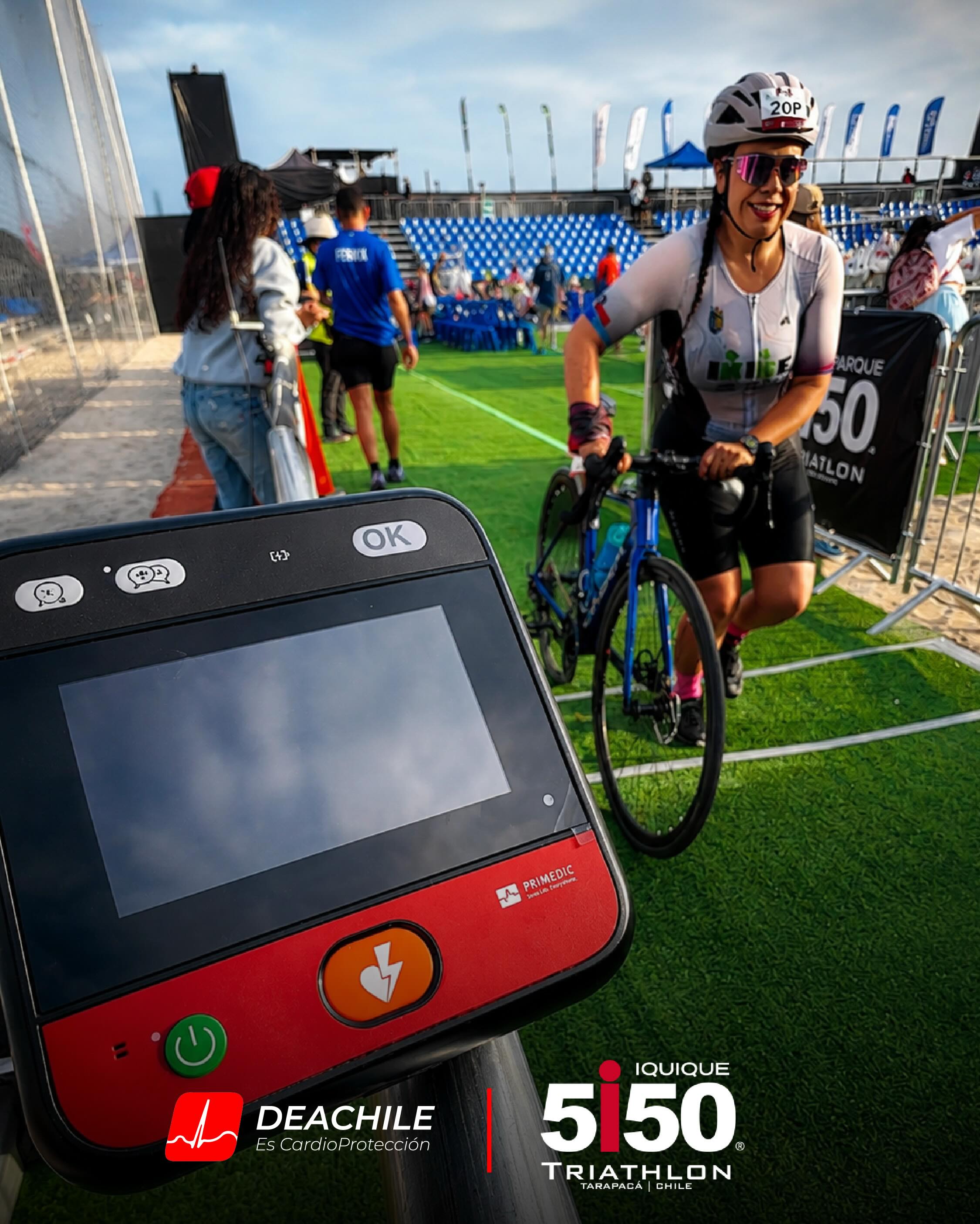 Cada evento deportivo reúne cientos de desafíos, y creemos que la prevención también debe ser parte de cada competencia.
Nos enorgullece haber sido parte del 5150 Triathlon Iquique, aportando cardioprotección para que el deporte se viva con mayor seguridad.
Porque cuando cada segundo cuenta, estar preparados marca la diferencia. ⚡❤️